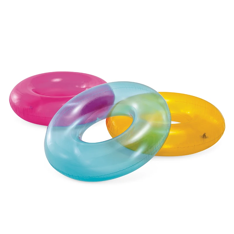 Transparent Tubes Inflatable Swim Ring for Kids & Adults - 76cm