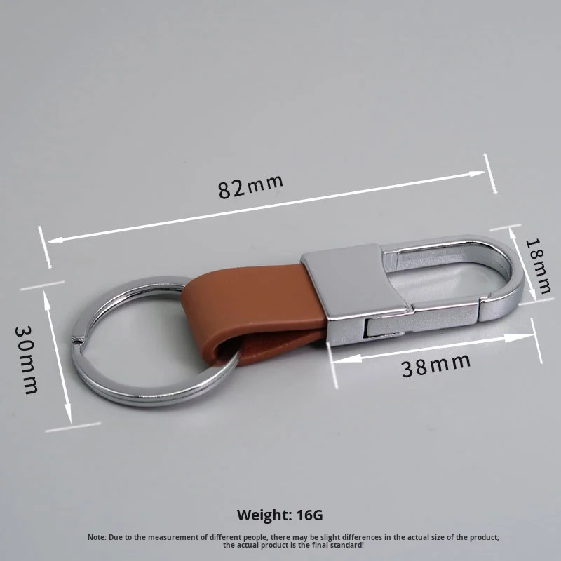 Leather Car Key Holder And Organizer Pouch With Metal Ring_voghion.com