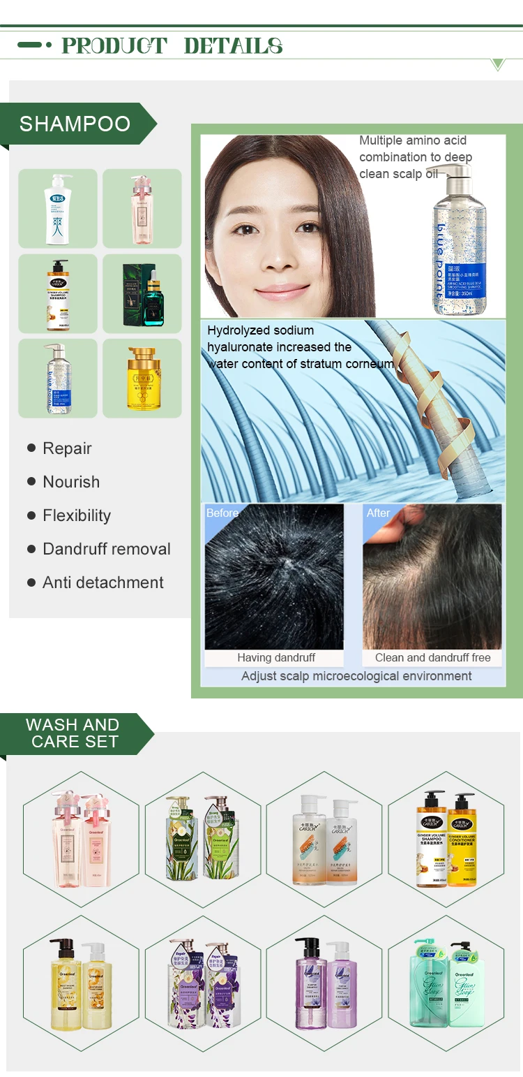 New Product Soft Hair Anti Dandruff Shampoo Silk Nourishing Moisturizing Amino Acid Shampoo details