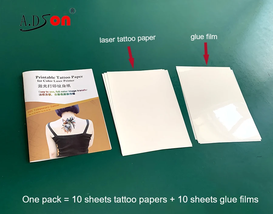 Print Your Own Tattoos – Laser Printer 3 A4 Temporary Tattoo Paper – TopToy