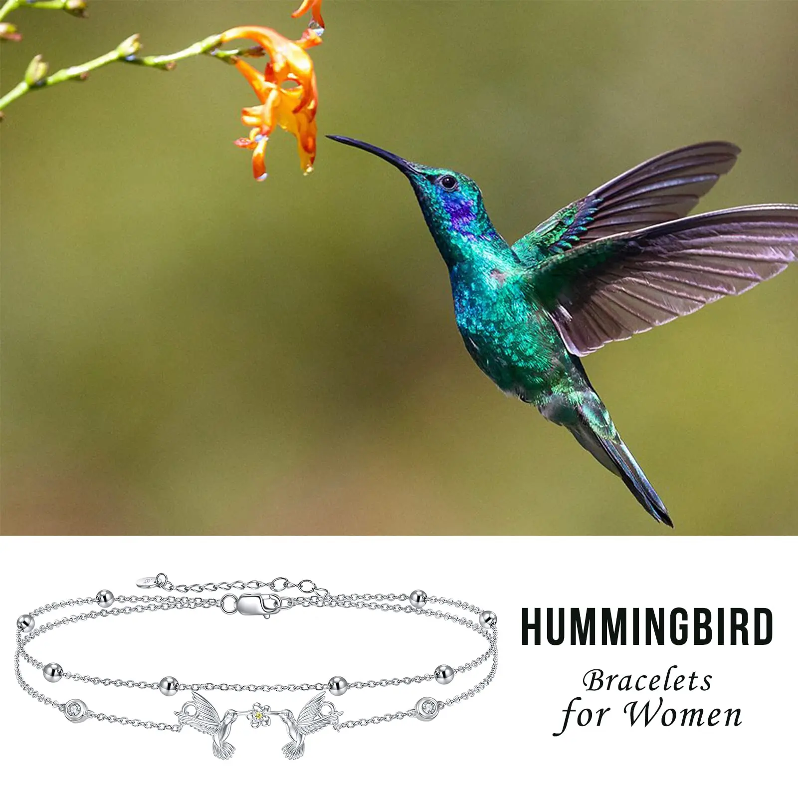 Sterling Silver Hummingbird outlet bracelet