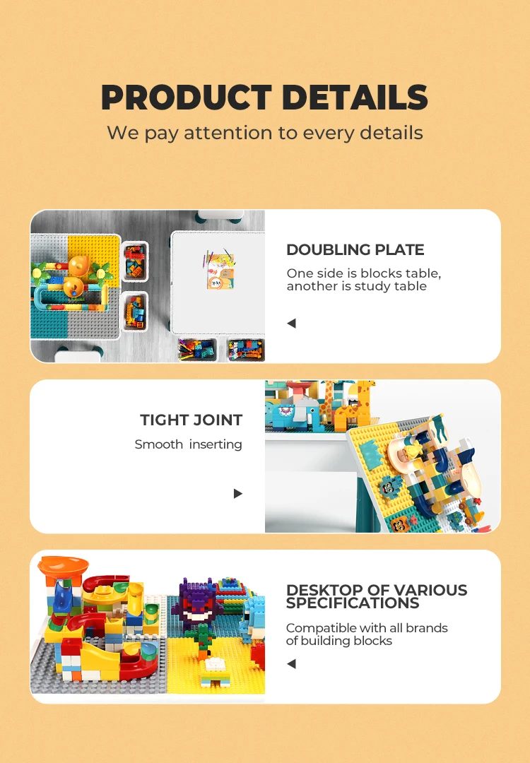 Kids Leaning Multifunction Building Block Table,Educational Leaning