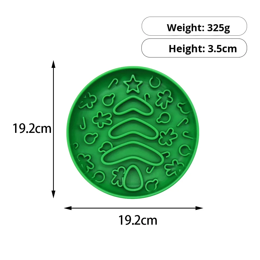 Christmas Dog Slow Food Bowl Food Grade Silicone Anti-Tipping Licking Pet Bowl with Suction Cup Easy Feed Pet Bowls & Feeders supplier