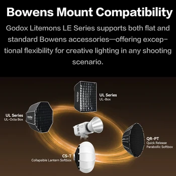 New Godox LITEMONS LE200Bi Bi-color LED Light Photography COB Video Light Live Short Videos for Filmmaking Live Streaming detail image