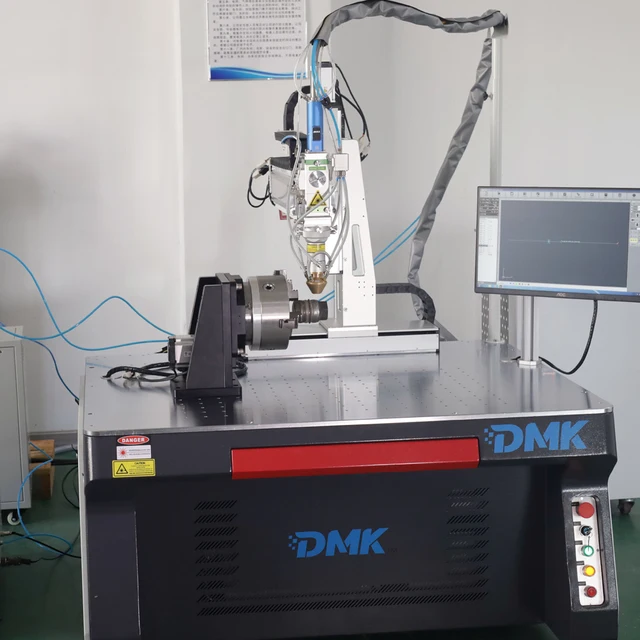 DMK 3kw fiber laser cladding machine double power feeding machine