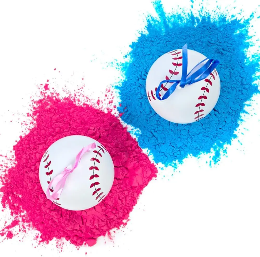 Gender Reveal Baseball with Pink and Blue Powder Best Idea for Boy or Girl Baby Revealing Party Explosive Gender Ball Decoration