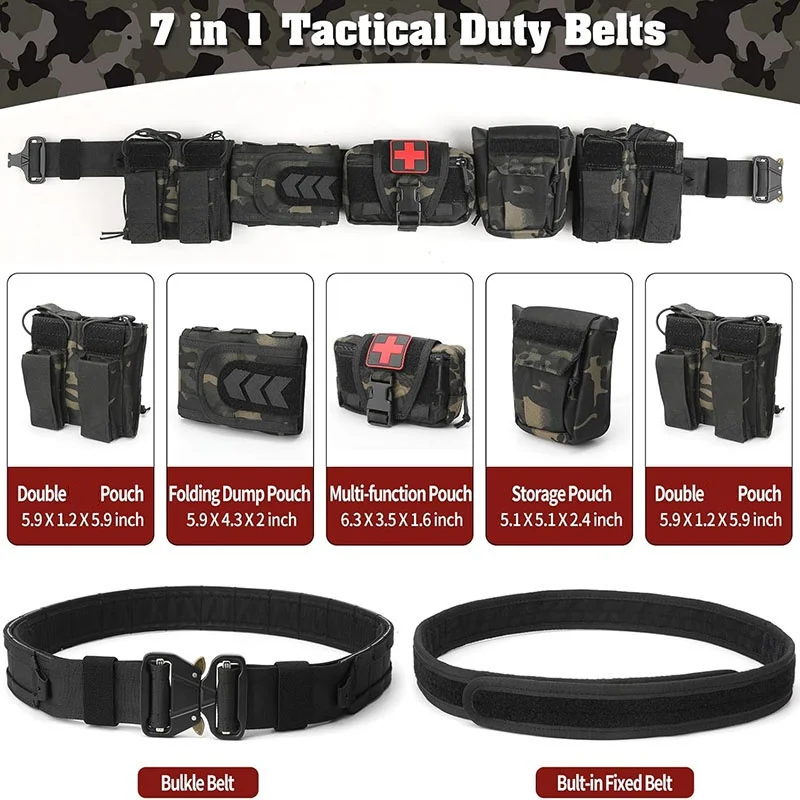 Premium Multifunctional Camping and Everyday Use Quick-release Buckle Waist Belt Quick Release Tactical Heavy Duty Belt