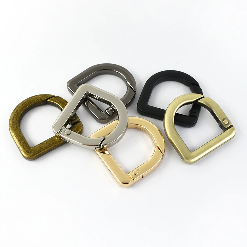 8x Taschenverbinder Mit D-Ring & Schrauben – Metall, Silber, 18 Mm, Für DIY-Taschen & Riemen