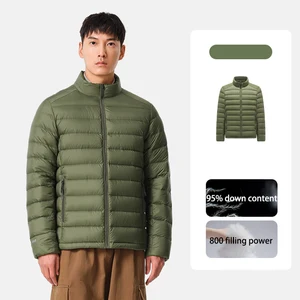 PELLIOT Thicker Lightweight Waterproof Puffer Winter Coat Mens Light 800 Filling Goose Down Jacket