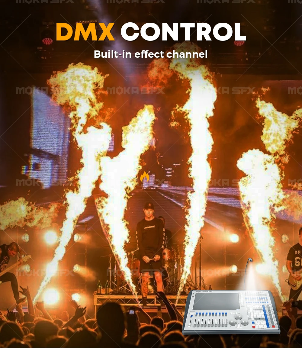 MOKA SFX DMX Rainproof Flame Thrower Projector for Stage & DJ - 8
