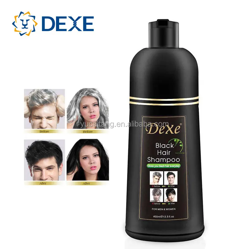 DEXE Fast Permanent Brown Natural Black Hair Color Dye Shampoo Original China Price Factory Private Label OEM  Customize Logo