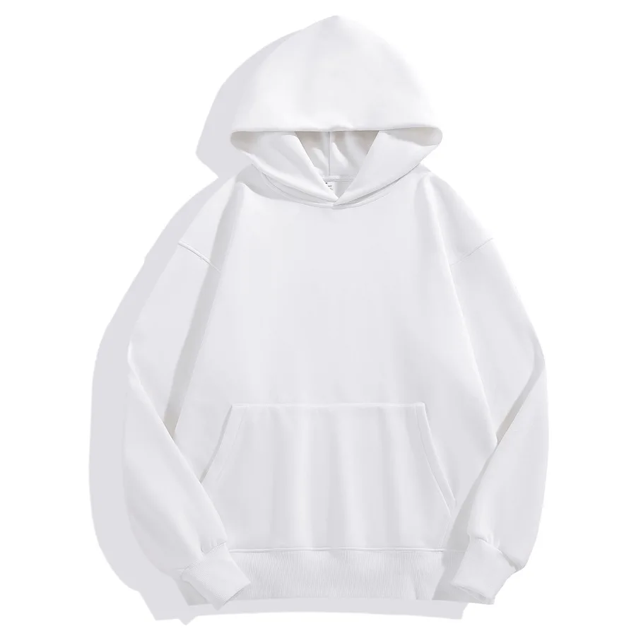 Fleece Drop Shoulder Hooded Loose Hoodie Women's Print Logo Custom Warm ...