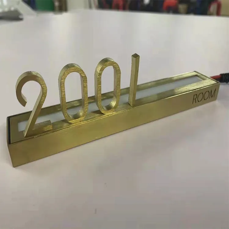 Индивидуальный номер для гостиничной компании, декоративный номер, номер дома, знак, табличка из нержавеющей стали, светодиодный светильник