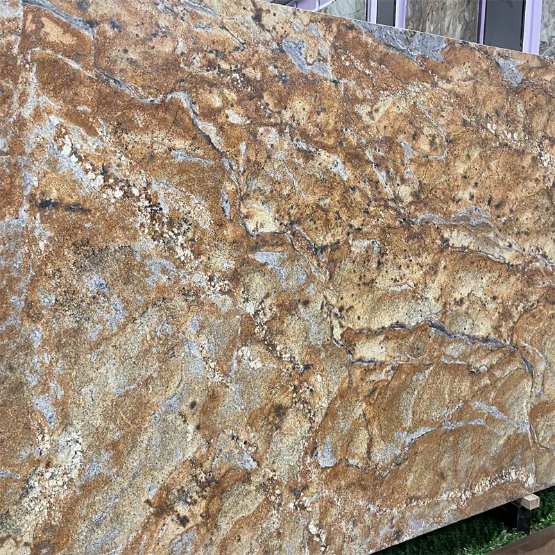 Tấm đá granite màu vàng kim chất lượng tốt dành cho ốp tường ngoài trời và trang trí nội thất; tấm đá granite màu vàng sang trọng dành cho mặt bàn bếp