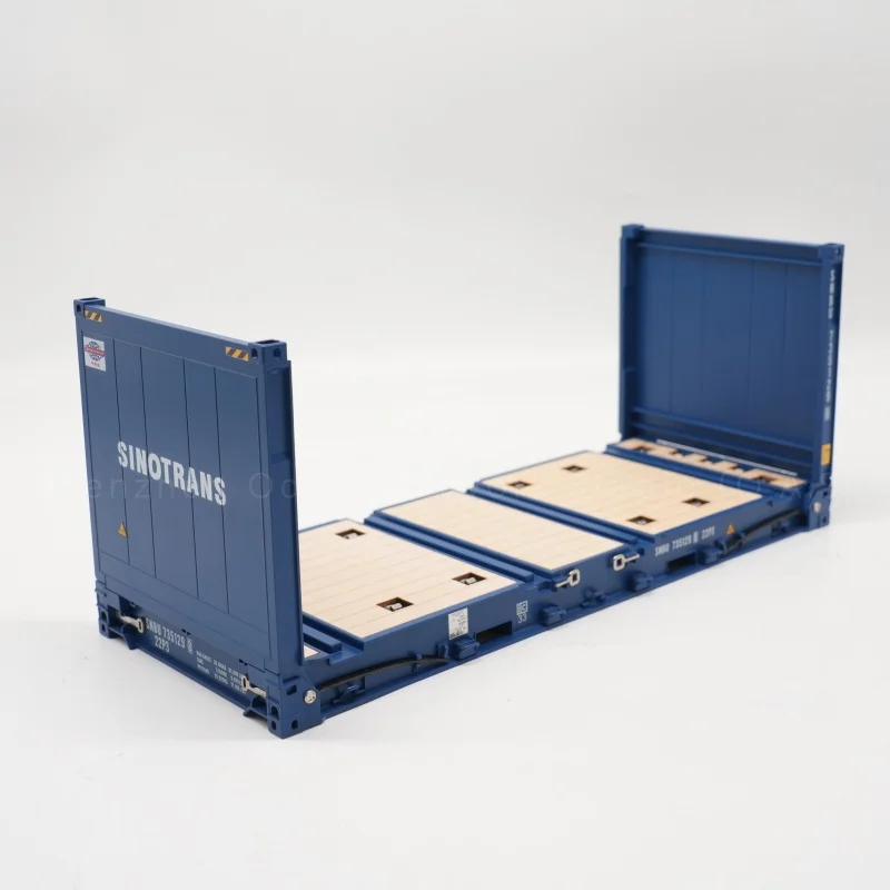 【LAC】O.A.S Container Model Factory Customized Scale1:20 Plastic Crafts Shipping Boxes SINOTRANS Flat Rack Container Model