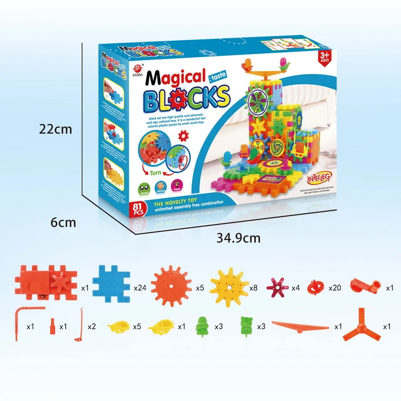 81pcs Educational Interlocking Learning Blocks Set for Kids – Fun