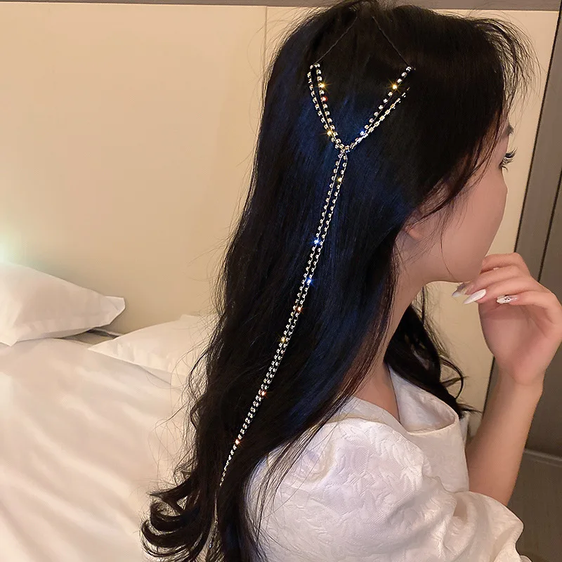Fashion Luxury Diamond-studded Braided Hair Chain Word Clip Rhinestone Hair  Accessories Hairpin Metal Hair Clip - Buy Metal Hair Clip,Hair Accessories  Hairpins,Rhinestone Hairpin Product on 