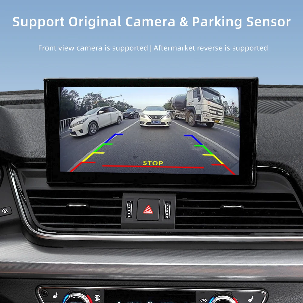 Car Retrofit Front and Rear Camera Interface Android Auto System for Audi A4 B8 AMI MMI for Apple CarPlay