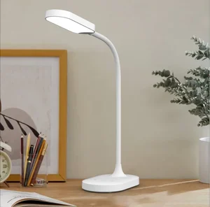 3 Color Lights USB Rechargeable Touch Table Lamp Gooseneck Task Reading Lamp for Home Office Dorm