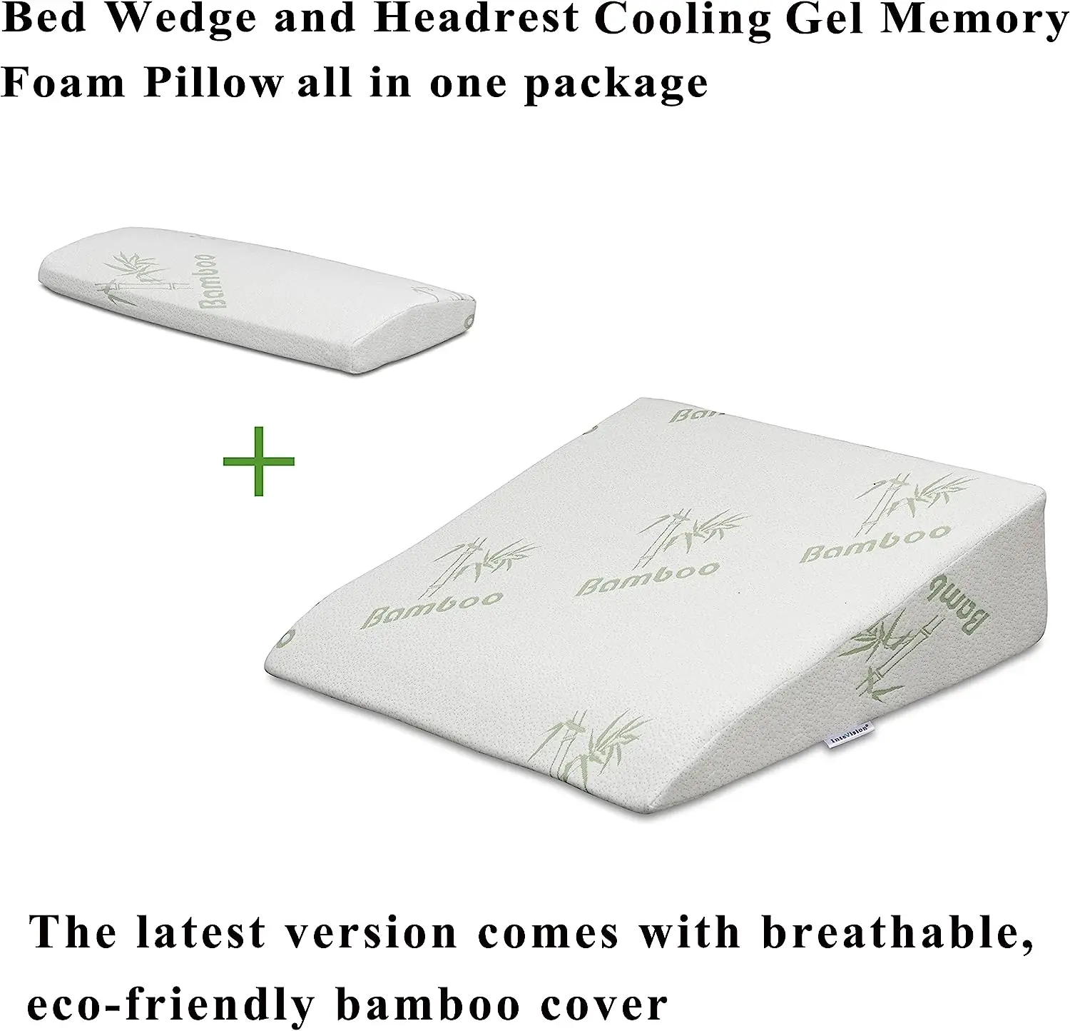Wholesale Adjustable Bed Wedge Pillow Set Low Moq Bamboo Fabric Memory ...