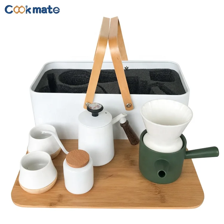 Buy V60 Low Price New Design Camping Coffee Travel Bag Drip Set Pour Over Portable  Coffee Set With Kettle Filter Glass Cup Tea Set from Sunmate Industrial  Company Limited, China