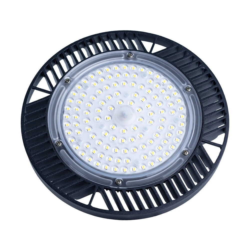 Factory Warehouse Lighting Fixture Industrial Commercial Lamp Workshop SMD 100W 150W 200W UFO LED High Bay Light