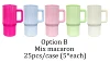 Macarrones de 20 oz, colores surtidos.