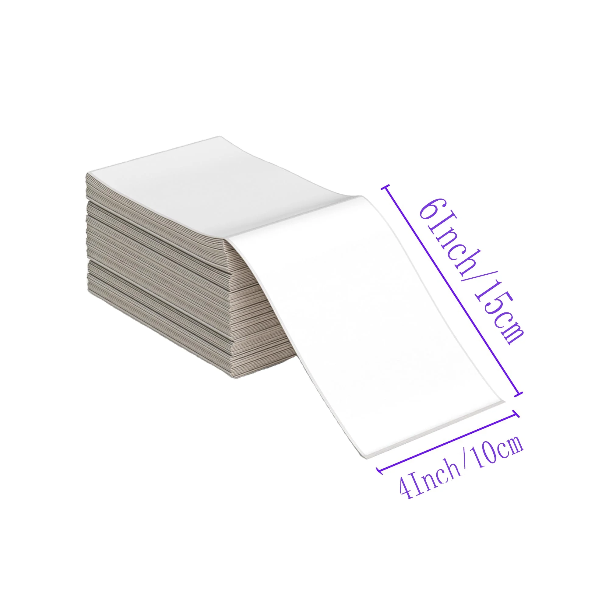 4x6 Thermal Stickers Glossy Surface Finish Direct Thermal Blank Shipping Labels for Logistics Packaging From China Manufacturer