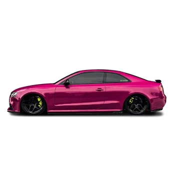 High glossy Super Bright Crystal Metallic Glitter Rose Pink Car Color Change Wrap Vinyl With Bubble Free