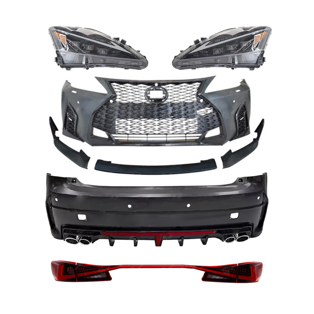 4x4 F-Sport Bodykit For Lexus IS250 IS300 2006-2012 Upgrade To 2021-2023 Bumper Grille Headlight
