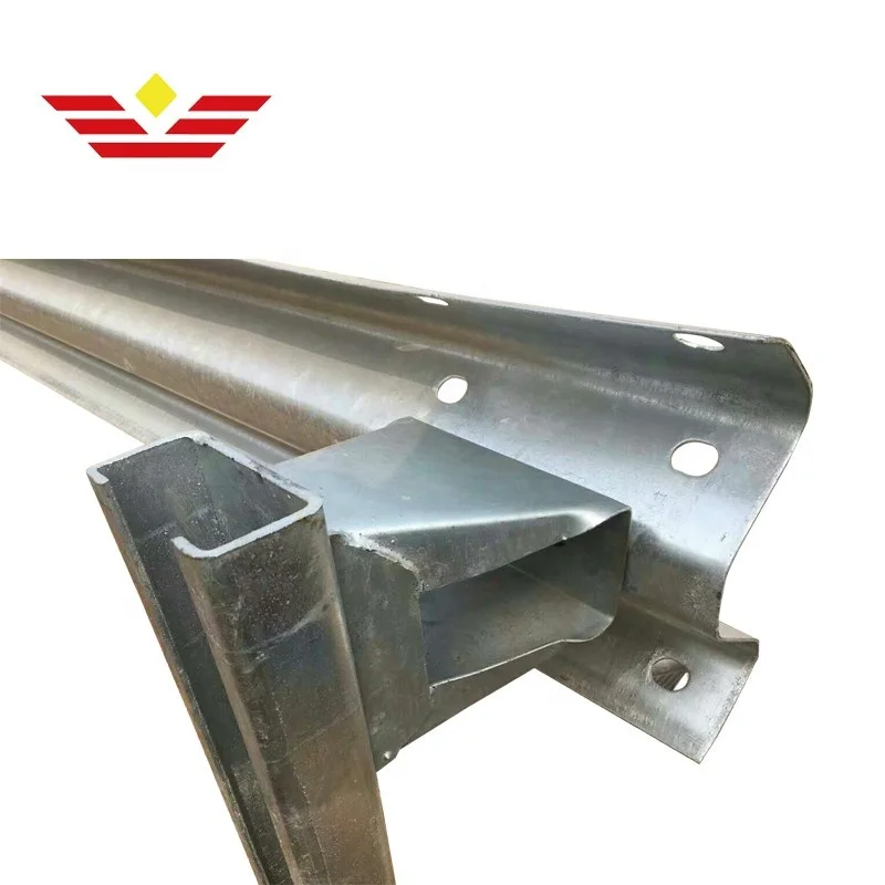 Vehicle Highway Barrier Used Roadside Flex Three Wave Steel Beam Guardrail for Sale 	guardrail Spacer Block