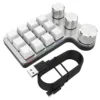 12 keys 3 knobs white wired with RGB