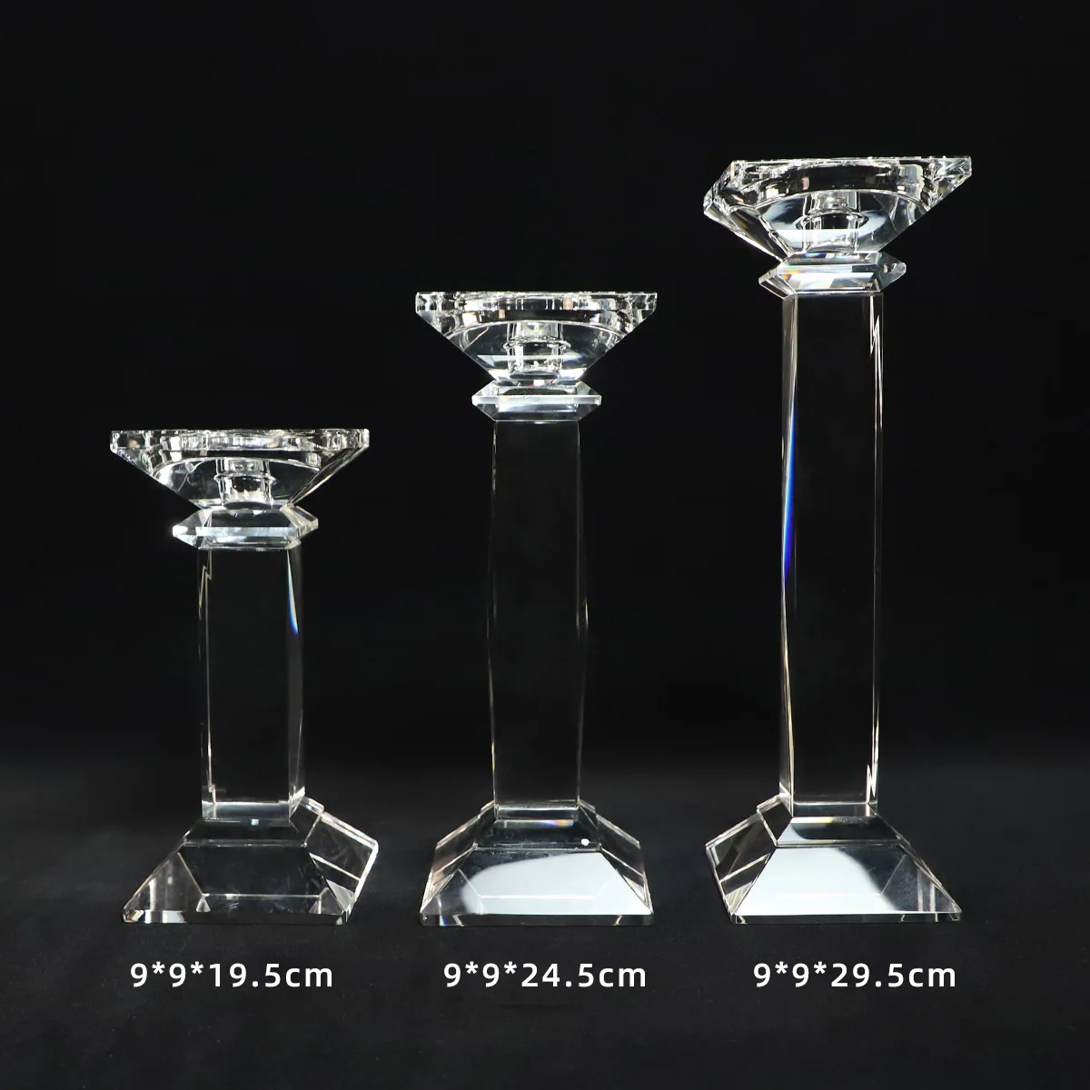 China manufacturer wholesale crystal tea light custom iridescent glass candle holders tall manufacture