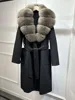 Black + coffee fox fur