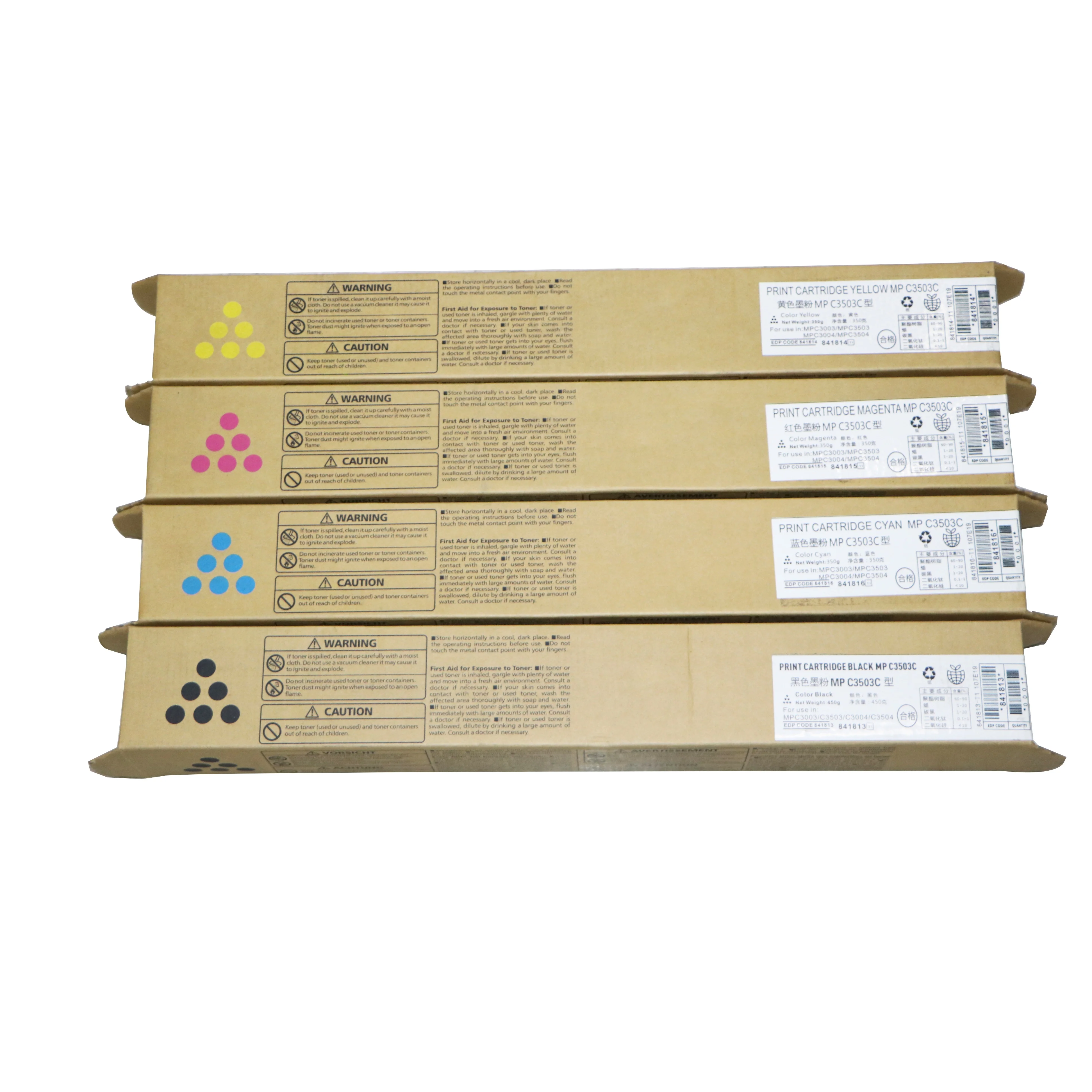 GREENBOX Remanufactured Toner Cartridge Replacement for Ricoh Aficio C3003 MP C3503 MP C3004 MP C3504-841813 841814 841815 841816 1 Black 1 Cyan 1 Magenta 1 Yellow, 4-Pack, High Yield 29,500 Pages 