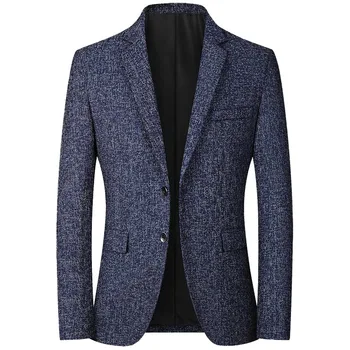 2025 New Summer Slim-Fit Men's Suit Jacket Breasted Sunscreen Breathable Lining Flat Western-Style