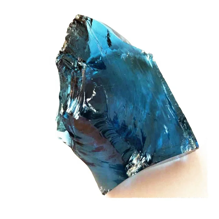 Home Decoration Garden Landscaping Ocean Blue Slag Glass Rocks for Gabion