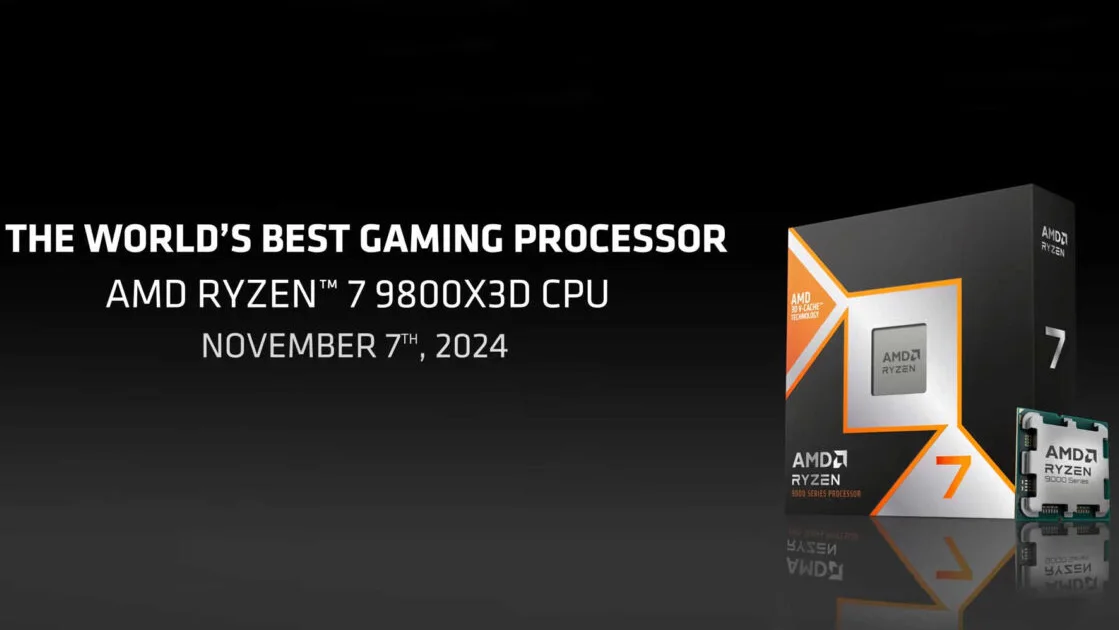 Hot Selling AMD Ryzen 7 9800X3D 8-Core Processor, 4.70 GHz, L3