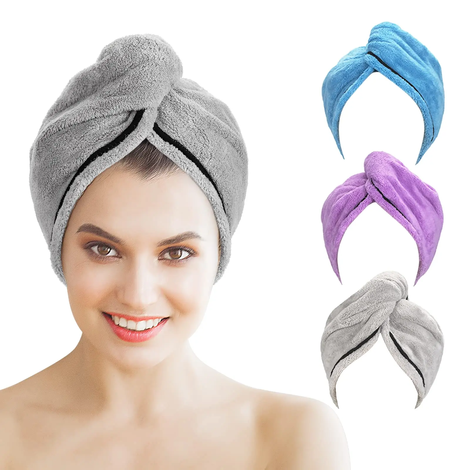 Super Absorbent Quick Dry Microfiber Hair Towel Wrap