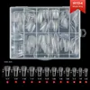 240PCS semi-frosted nail tips 04#