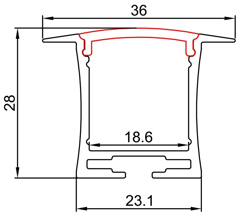 Seamless Connection Led Linear Inground Light Led Bar Lights Downlight Recessed  Linear Light