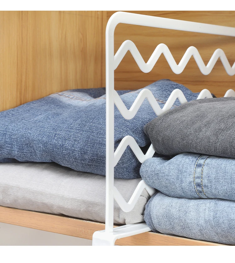 Homewares Acrylic Closet Shelf Divider White 8 Pieces Acrylic Closet