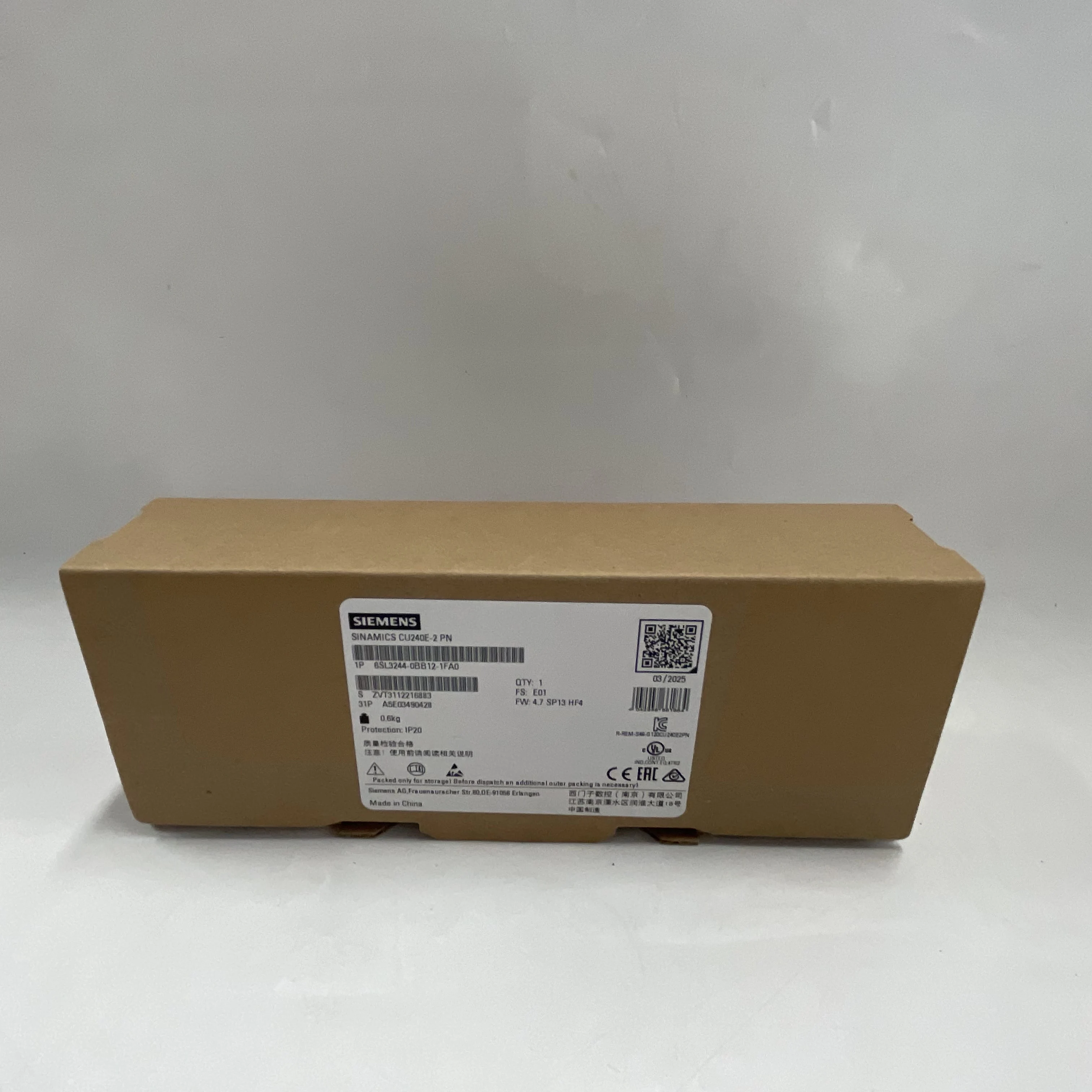 Siemens SINAMICS G120 Control Unit 6SL3244-0BB12-1FA0