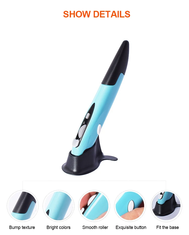 Лидер продаж вертикальная Беспроводная мини-мышь 4 клавиши 1600 точек/дюйм Регулируемая оптическая мышь 2 4G ручка для