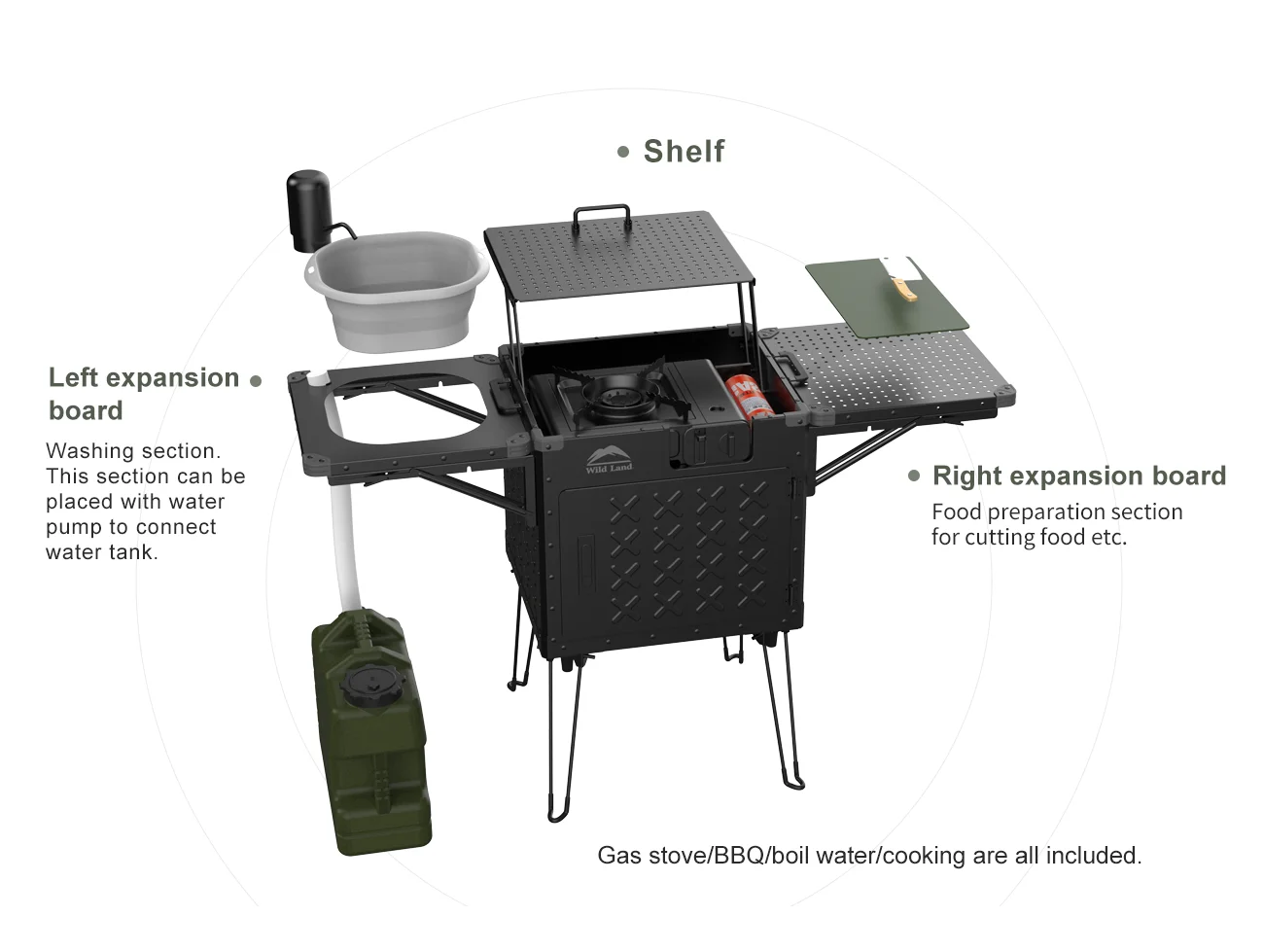 Wild Land Integrated Kitchen Box - Portable Outdoor Cooking