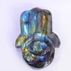 Labradorite palm-sized evil eye