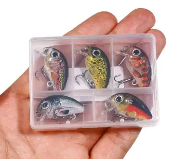 Cheery Hot Sale Cheery 2g Micro Hard Silicone Crankbait Fishing Lure for River Use-5 Piece Per Box – Soft Lure – view 3