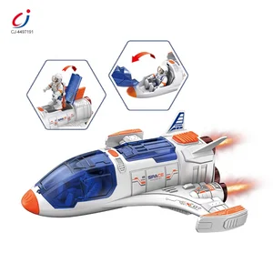 Chengji Diy Plastic Spacecraft Toy Assemble Spray Shuttle Sound Light Spacecraft Exploration Astronaut and Space Toys