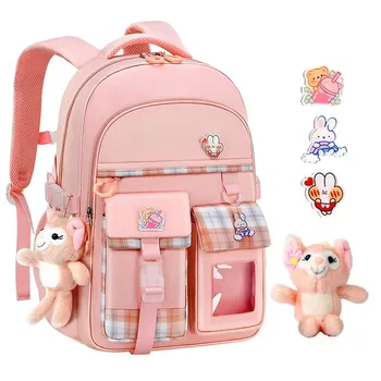 5-Piece Fashionable School Supply Set: Adorable Cartoon Backpack & Cute Accessories for Girls