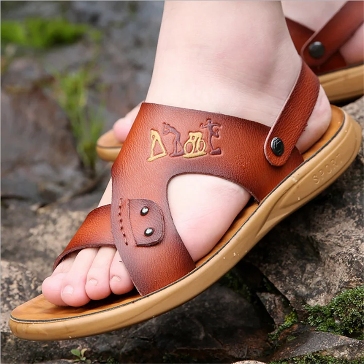 Wholesale Men's Casual Leather Sandals - Buy Men's Sandals,Men Sandals,Leather  Sandals Product on Alibaba.com